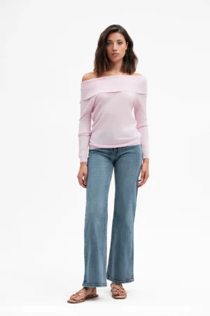 JEANS FLARE PALAZZO LAV CHIARO TEX COMFORT - DGP7507