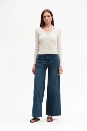 JEANS WIDELEG PALAZZO TAGLIO VIVO LAV MEDIO - DGP7512