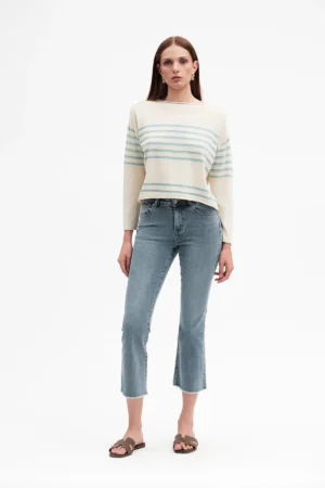JEANS CROPPED SFILAC LAV CHIARO TEX COMFORT - DGP7515