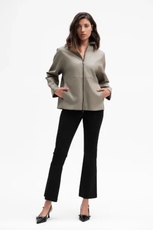 GIUBBINO LUPETTO ECOPELLE CON ZIP - DGP7761