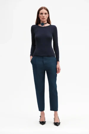 TSHIRT PARICOLLO MANICA LUNGA TENCEL - DGP7801