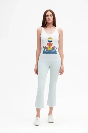 PANTALONE A TROMBETTA SFILACCIATO GABARDINA - DGP7911