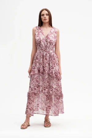 ABITO LUNGO CON ROUGE GEORGETTE - DGP8103