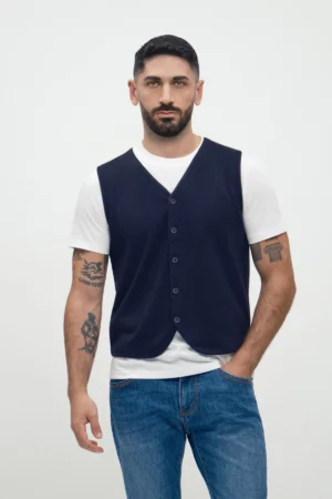 GILET CON BOTT. VISCOSA FIN 12 - UGF4009