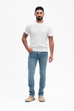 JEANS SLIM 5 TASCHE LAV CHIARO - UGP4701