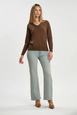 SCOLLO A V CON RICCETTI LYOCELL - DGP8410