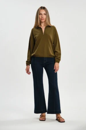 FELPA MEZZA ZIP MODAL - DGP8457