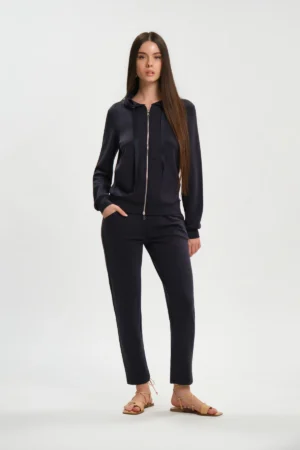 FELPA ZIP E CAPPUCCIO MODAL - DGP8463