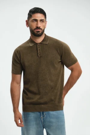POLO MEZZA MANICA ACID WASH - UGP5025