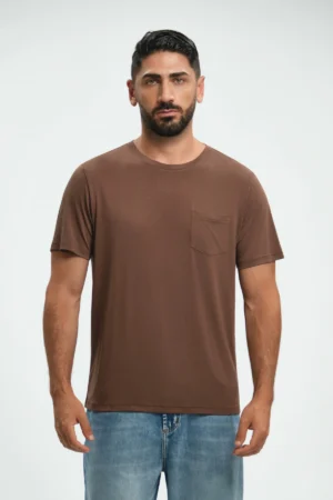 T-SHIRT MEZZA MANICA CON TASCHINO MODAL - UGP5105