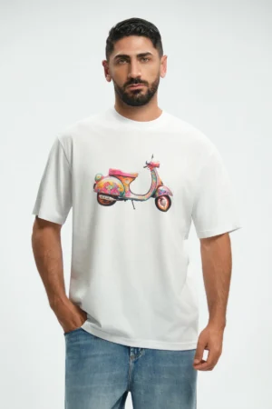 T-SHIRT MEZZA MANICA COTONE VESPA FIORI - UGP5154