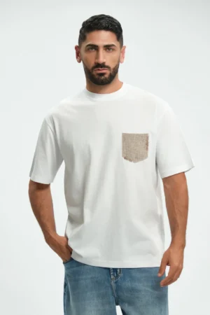 T-SHIRT MEZZA MANICA COTONE CON TASCHINO - UGP5156