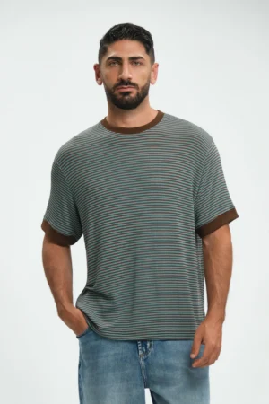 T-SHIRT MEZZA MANICA MAGLIA RIGATA - UGP5159
