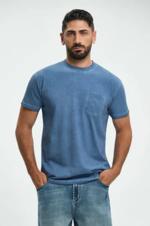 T-SHIRT MEZZA MANICA CON TASCHINO TINTO FREDDO - UGP5161